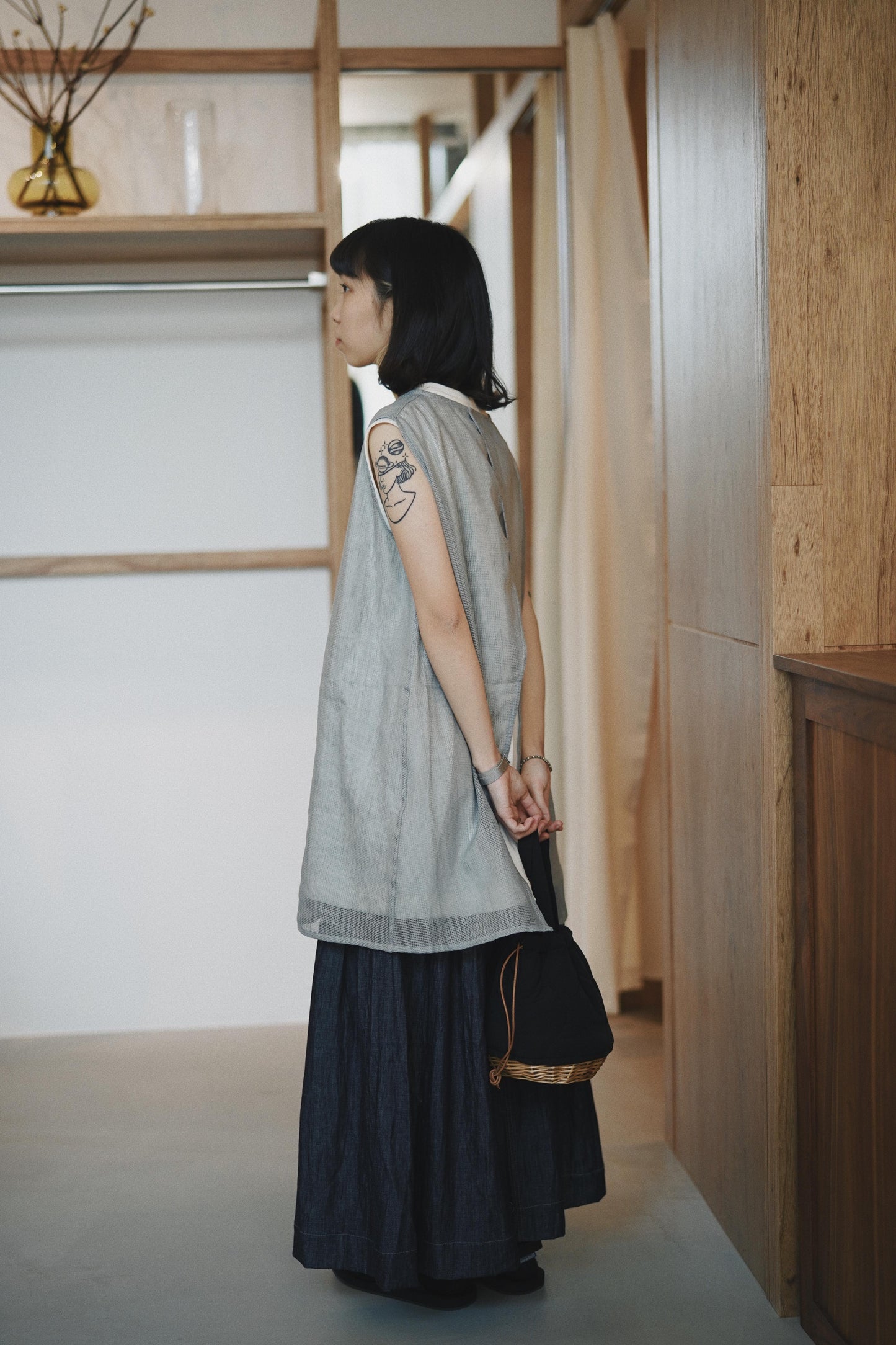 mesh sleeveless top