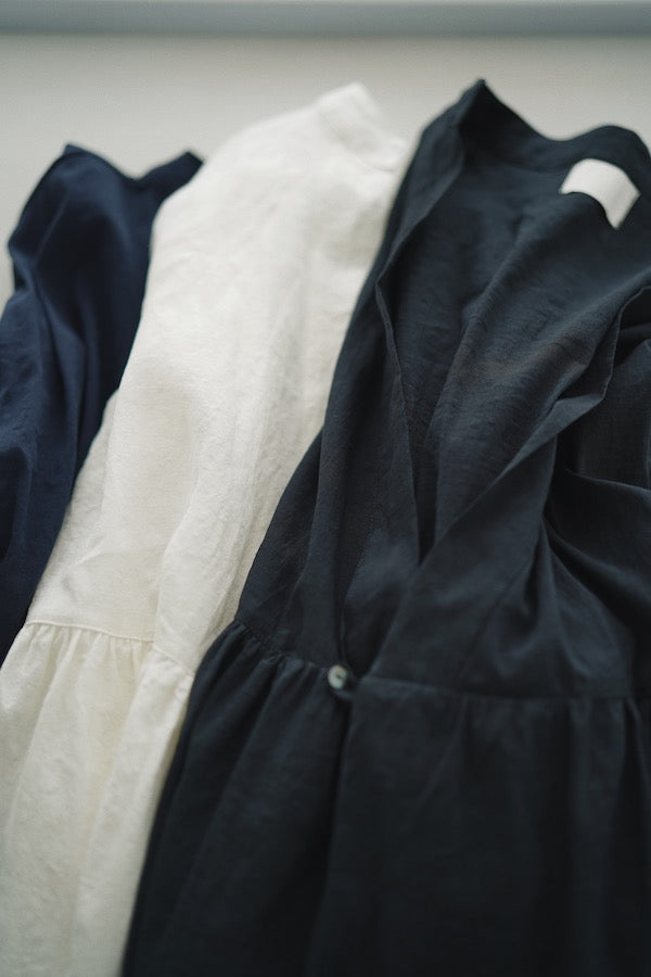 LINEN LONG SLEEVE DRESS