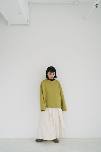 闊領泡泡紋top