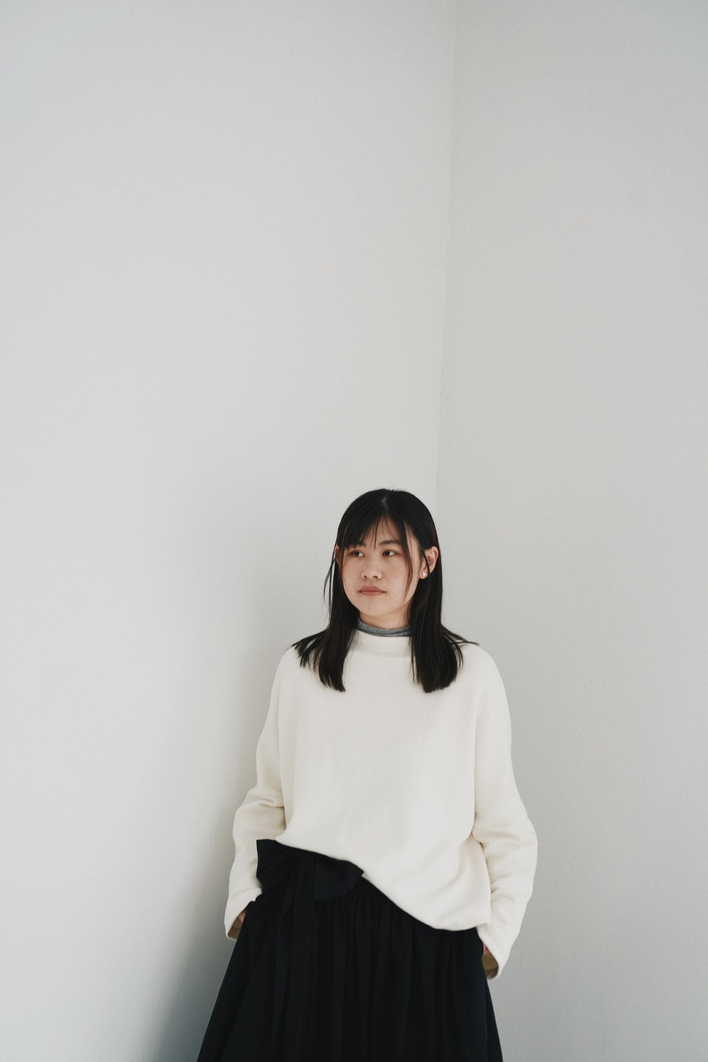 闊領泡泡紋top