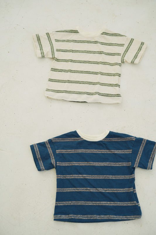 Kids寬鬆間條tee
