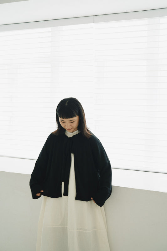 蝴蝶結針織外套