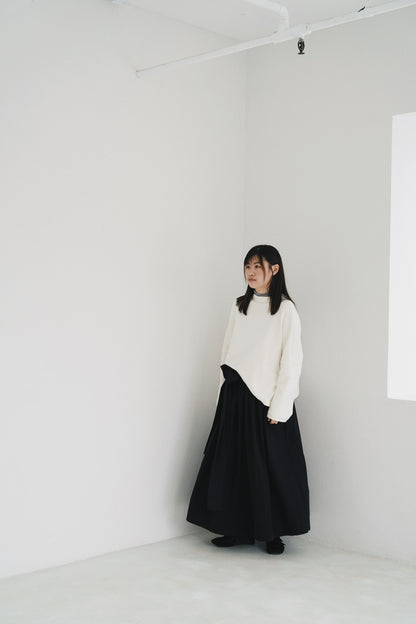 闊領泡泡紋top