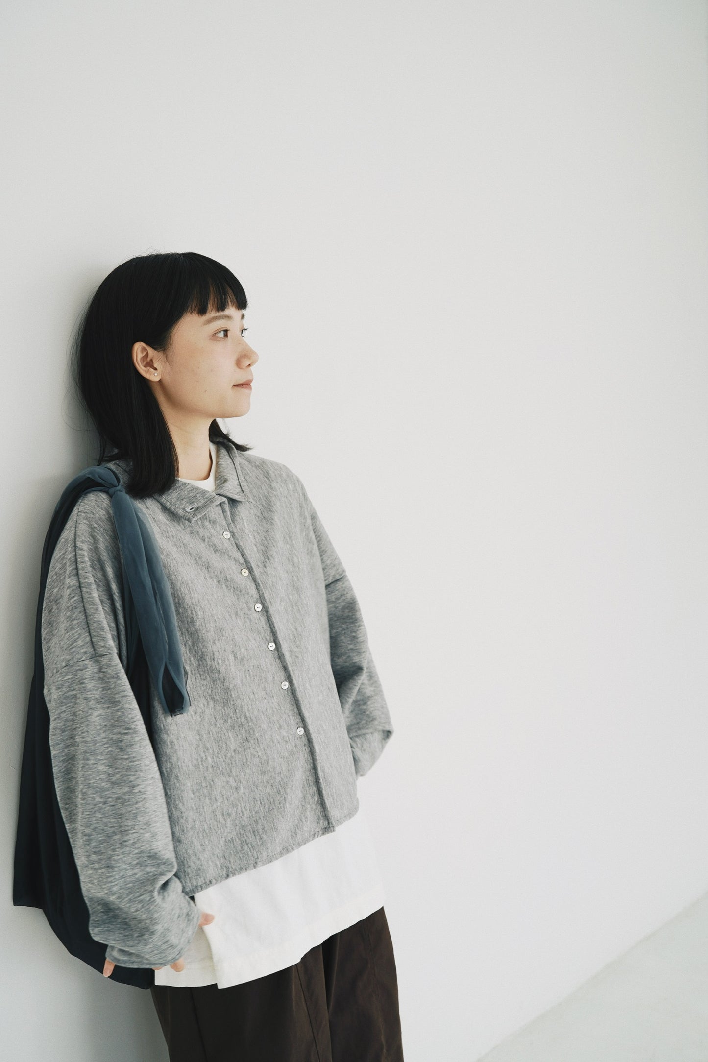 一字領闊身外套