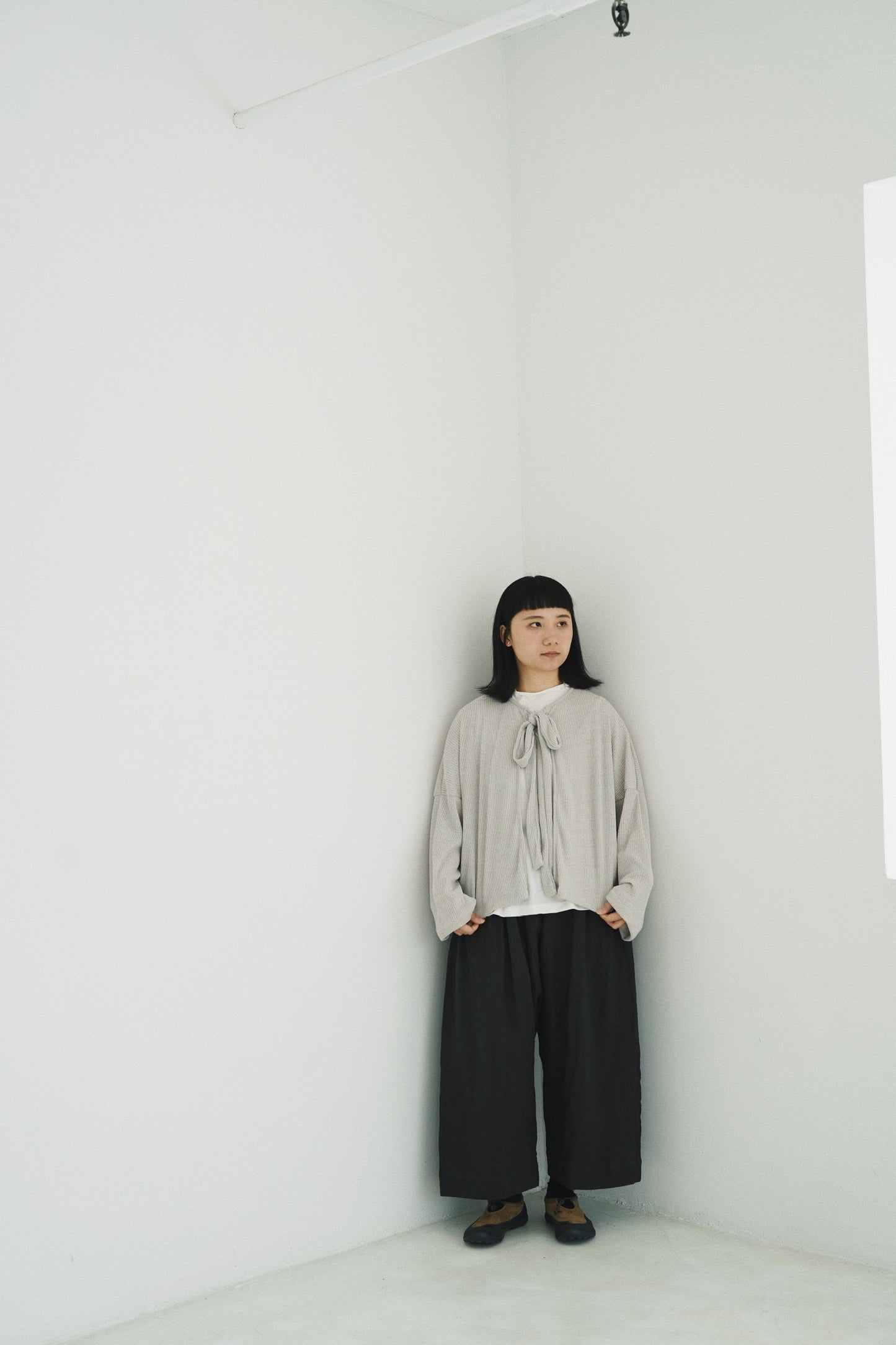 蝴蝶結針織外套