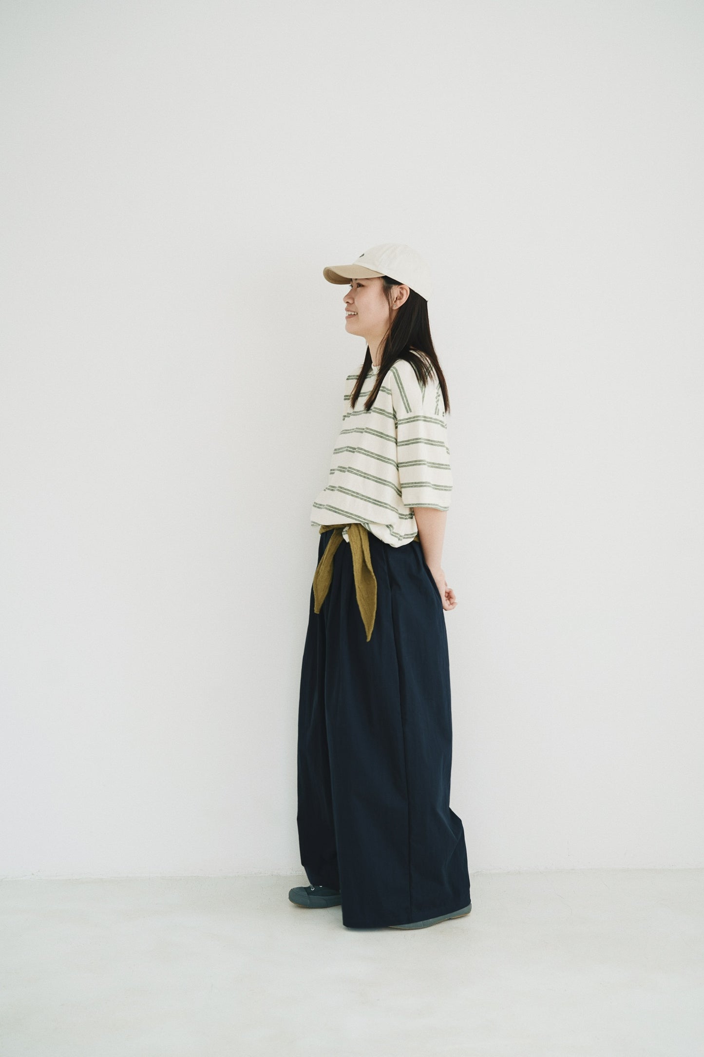 寬鬆間條tee