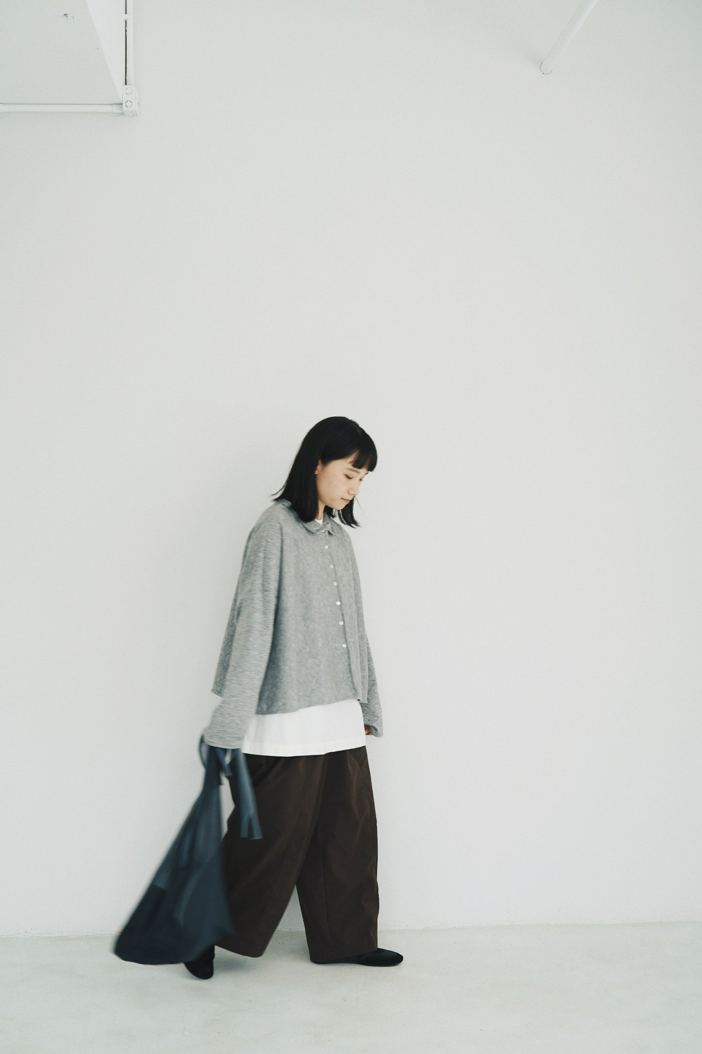 一字領闊身外套