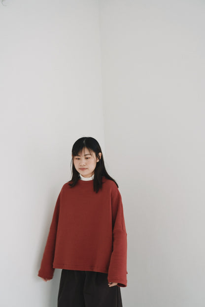 闊領泡泡紋top