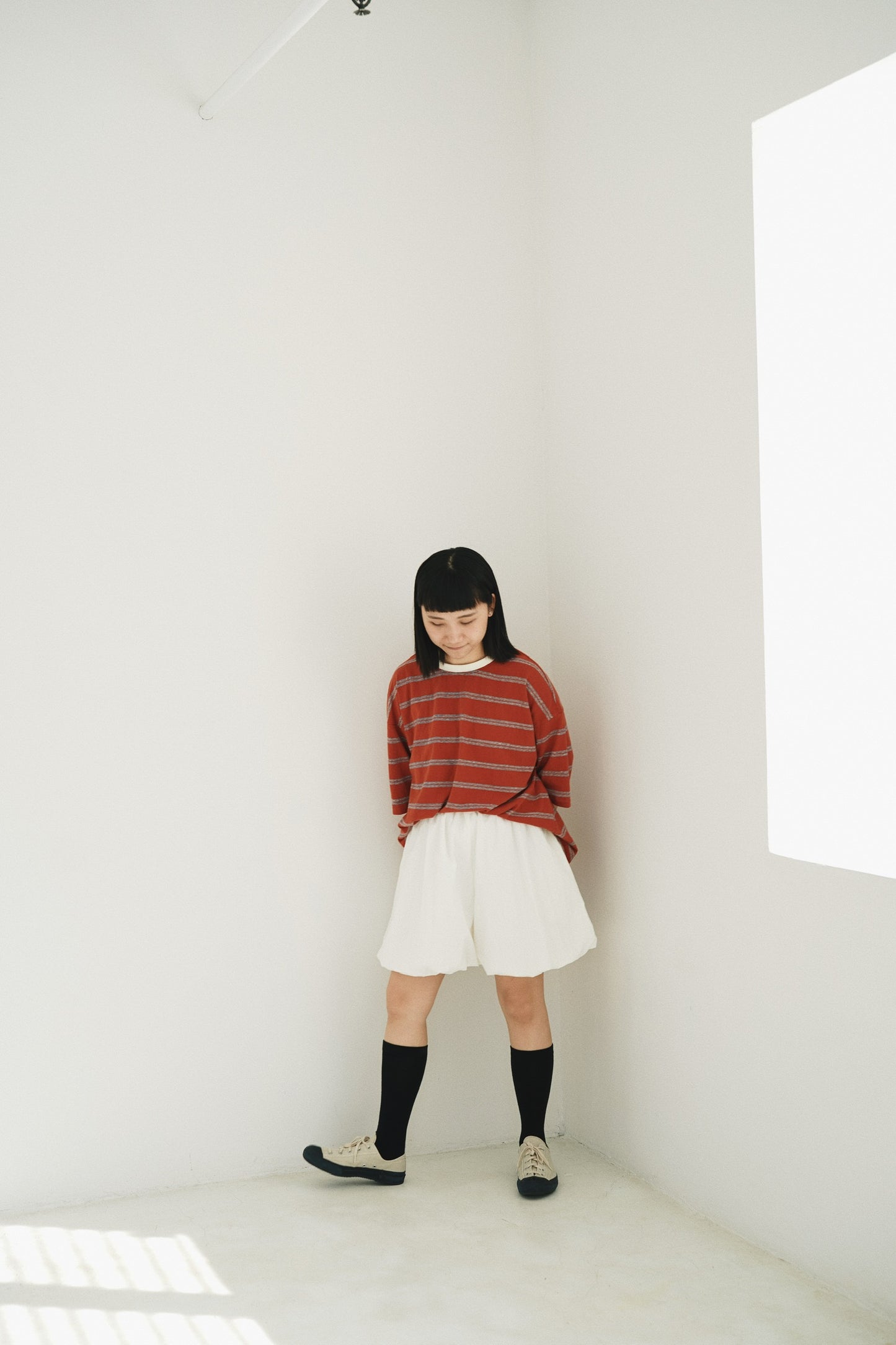寬鬆間條tee