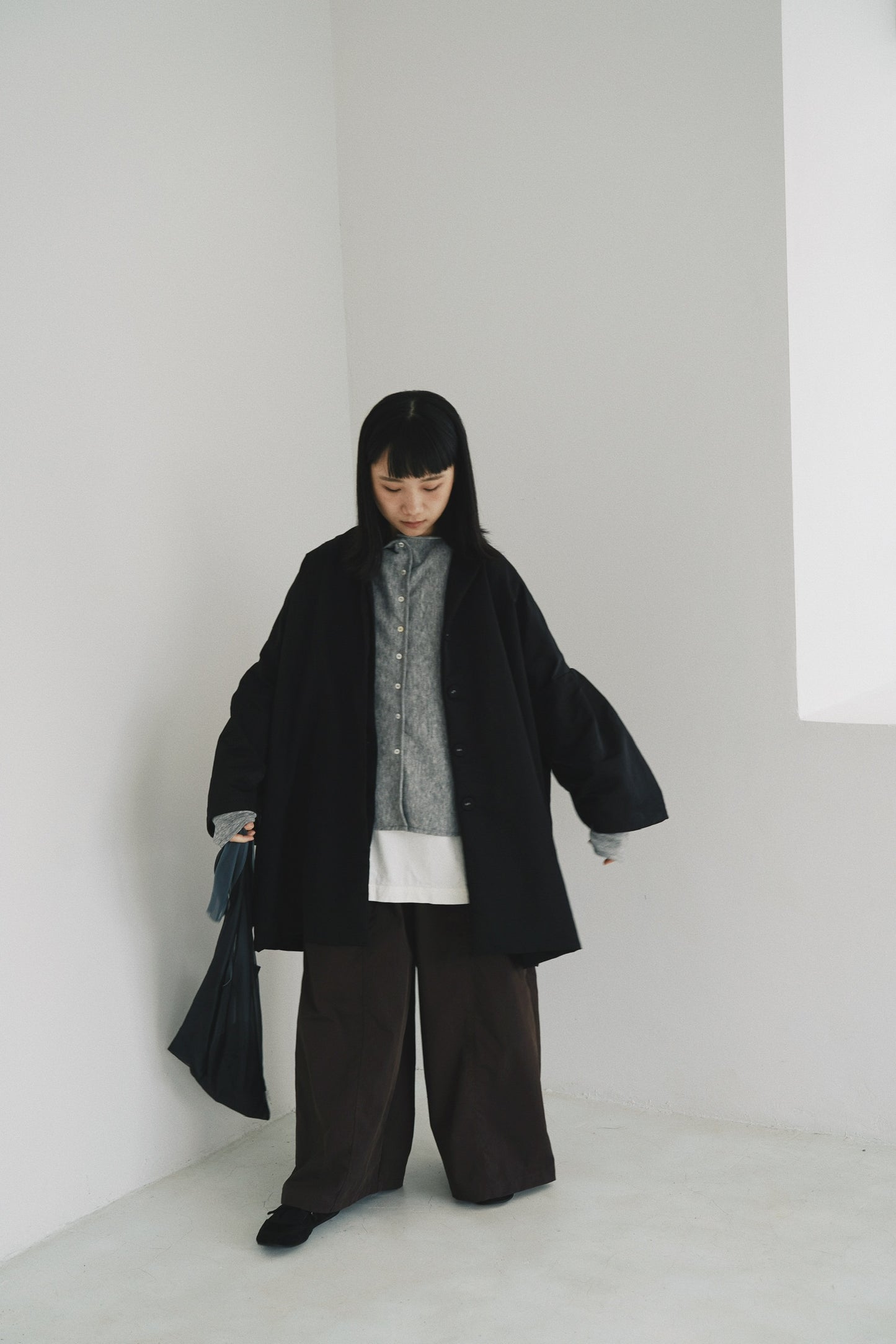 一字領闊身外套