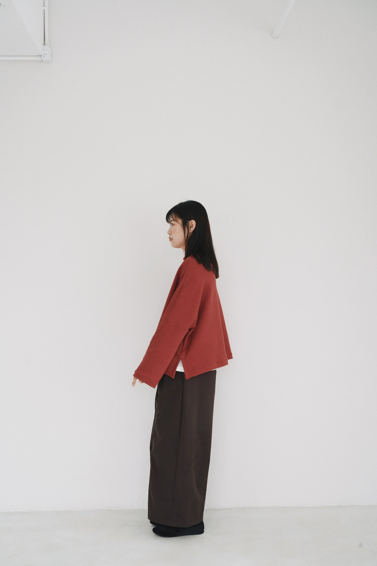 闊領泡泡紋top