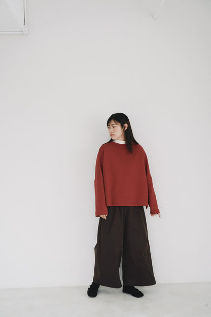 闊領泡泡紋top
